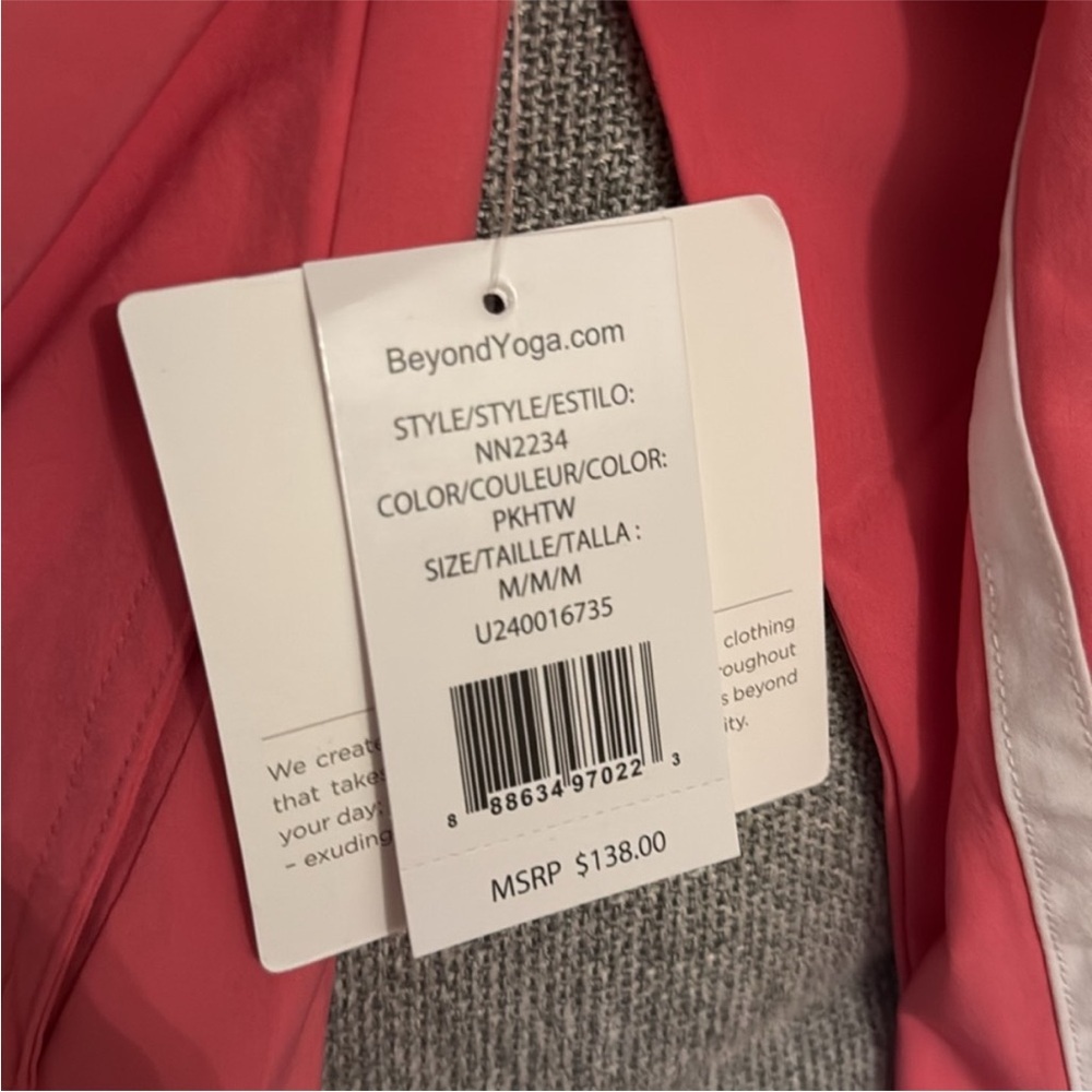 NWOT Beyond Yoga Retro Pink Jacket - Picture 7 of 7